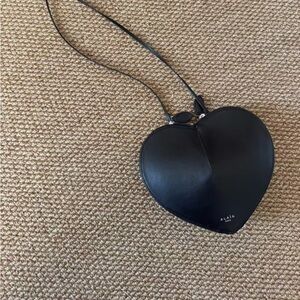 Alaia Midnight Black Heart Crossbody Bag
